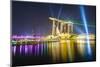 The Nightly Light and Laser Show in Marina Bay from the Marina Bay Sands, Singapore, Southeast Asia-Fraser Hall-Mounted Photographic Print