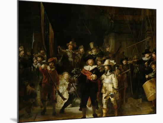 The Nightwatch, 1642-Rembrandt van Rijn-Mounted Giclee Print