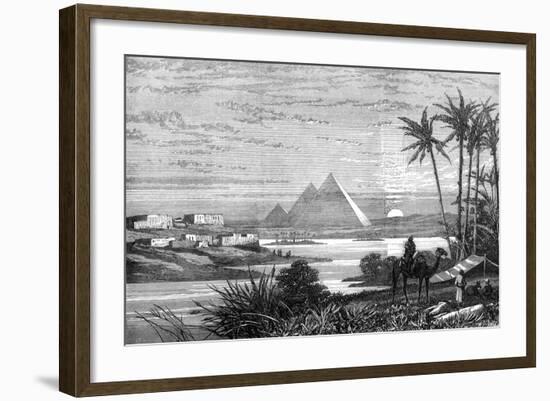 The Nile and the Pyramids from the Boulak Road, 1874-null-Framed Giclee Print