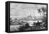 The Nile and the Pyramids from the Boulak Road, 1874-null-Framed Stretched Canvas