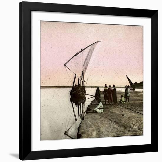 The Nile (Egypt), Dahabieh-Leon, Levy et Fils-Framed Photographic Print