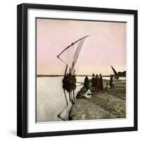 The Nile (Egypt), Dahabieh-Leon, Levy et Fils-Framed Photographic Print