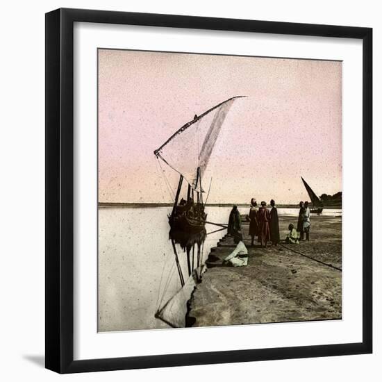 The Nile (Egypt), Dahabieh-Leon, Levy et Fils-Framed Photographic Print