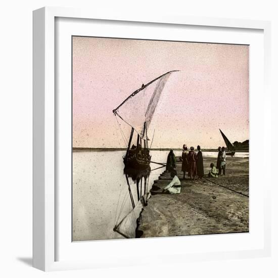 The Nile (Egypt), Dahabieh-Leon, Levy et Fils-Framed Photographic Print