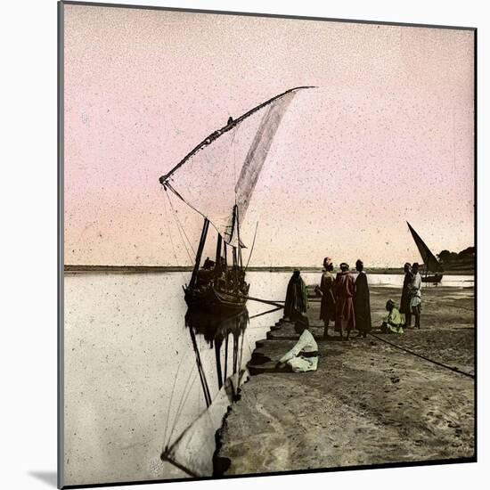 The Nile (Egypt), Dahabieh-Leon, Levy et Fils-Mounted Photographic Print