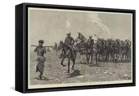 The Nile Expedition, a Column of Troops Starting across the Desert-Richard Caton Woodville II-Framed Stretched Canvas