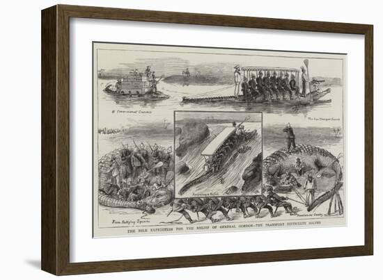 The Nile Expedition for the Relief of General Gordon, the Transport Difficulty Solved-William Ralston-Framed Giclee Print