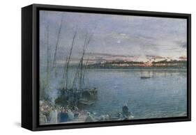 The Nile Ferry Boulac: the Nile Ferry-Albert Maignan-Framed Stretched Canvas