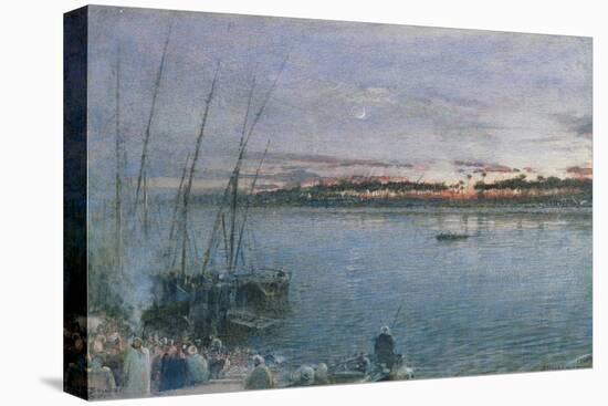 The Nile Ferry Boulac: the Nile Ferry-Albert Maignan-Stretched Canvas