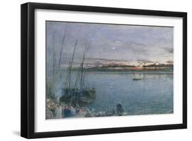 The Nile Ferry Boulac: the Nile Ferry-Albert Maignan-Framed Giclee Print