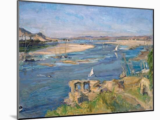 The Nile Near Aswan, 1914-Max Slevogt-Mounted Giclee Print