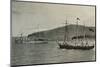 'The Nimrod Passing H.M.S. Powerful,...in Lyttelton Harbour', 1 January 1908, (1909)-Unknown-Mounted Photographic Print