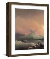 The Ninth Wave (left detail)-Iwan Konstantinowitsch Aiwasowskij-Framed Premium Giclee Print