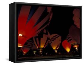 The Nite Glow at the Annual Walla Walla Hot Air Balloon Stampede, Washington, USA-William Sutton-Framed Stretched Canvas