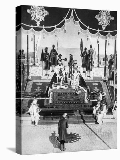 The Nizam of Hyderabad Pays Hommage at the Delhi Durbar, 1911-null-Stretched Canvas