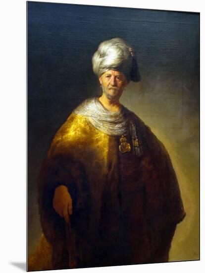 The Noble Slav, Man in an Oriental Costume-Rembrandt van Rijn-Mounted Art Print