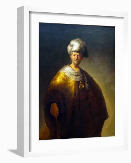 The Noble Slav, Man in an Oriental Costume-Rembrandt van Rijn-Framed Art Print