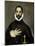 The Nobleman with His Hand on His Chest, Ca. 1580-El Greco-Mounted Giclee Print