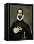 The Nobleman with His Hand on His Chest, Ca. 1580-El Greco-Framed Stretched Canvas