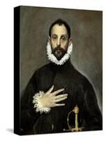 The Nobleman with His Hand on His Chest, Ca. 1580-El Greco-Stretched Canvas