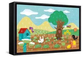 The Noisy Garden - Humpty Dumpty-Sheree Boyd-Framed Stretched Canvas