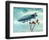 The Norge Airship-English School-Framed Giclee Print