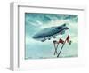 The Norge Airship-English School-Framed Giclee Print