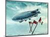 The Norge Airship-English School-Mounted Giclee Print