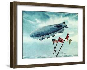 The Norge Airship-English School-Framed Giclee Print