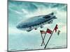 The Norge Airship-English School-Mounted Giclee Print