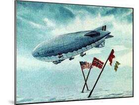 The Norge Airship-English School-Mounted Giclee Print