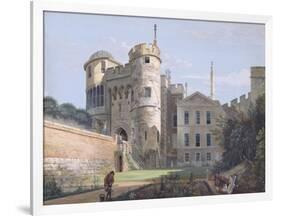 The Norman Gate and Deputy Governor's House (Gouache over Graphite on Paper)-Paul Sandby-Framed Giclee Print