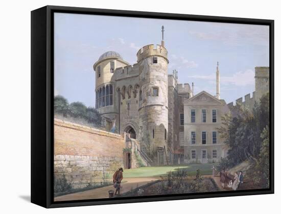 The Norman Gate and Deputy Governor's House (Gouache over Graphite on Paper)-Paul Sandby-Framed Stretched Canvas