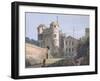 The Norman Gate and Deputy Governor's House (Gouache over Graphite on Paper)-Paul Sandby-Framed Giclee Print