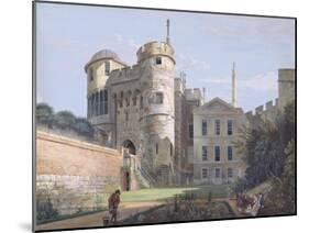 The Norman Gate and Deputy Governor's House (Gouache over Graphite on Paper)-Paul Sandby-Mounted Giclee Print