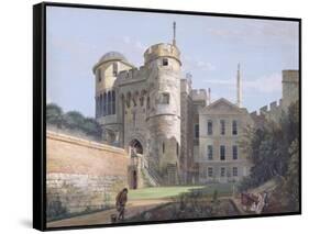 The Norman Gate and Deputy Governor's House (Gouache over Graphite on Paper)-Paul Sandby-Framed Stretched Canvas