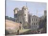 The Norman Gate and Deputy Governor's House (Gouache over Graphite on Paper)-Paul Sandby-Stretched Canvas