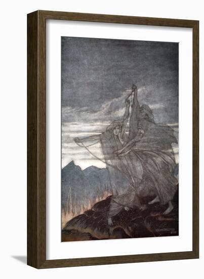 The Norns vanish', 1924-Arthur Rackham-Framed Giclee Print