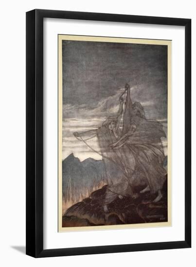 The norns vanish, illustration from 'Siegfried and the Twilight of the Gods', 1924-Arthur Rackham-Framed Giclee Print