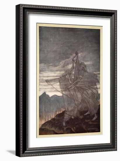 The norns vanish, illustration from 'Siegfried and the Twilight of the Gods', 1924-Arthur Rackham-Framed Giclee Print