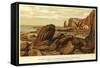 The North Cape of Heligoland Seen from the Western Side-null-Framed Stretched Canvas