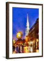 The North Church and Congress Street in Portsmouth, New Hampshire-Jerry & Marcy Monkman-Framed Photographic Print
