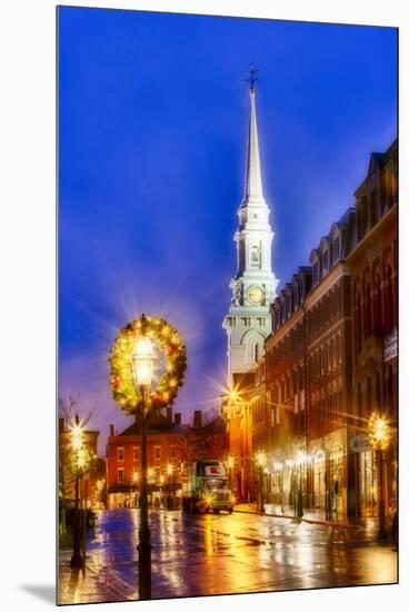 The North Church and Congress Street in Portsmouth, New Hampshire-Jerry & Marcy Monkman-Mounted Premium Photographic Print