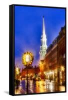 The North Church and Congress Street in Portsmouth, New Hampshire-Jerry & Marcy Monkman-Framed Stretched Canvas