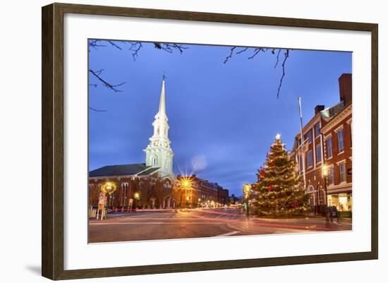 The North Church and Market Square, Portsmouth, New Hampshire-Jerry & Marcy Monkman-Framed Photographic Print