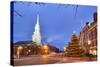 The North Church and Market Square, Portsmouth, New Hampshire-Jerry & Marcy Monkman-Stretched Canvas