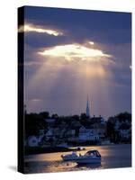 The North Church Rises Above Portsmouth, Piscataqua River, New Hampshire, USA-Jerry & Marcy Monkman-Stretched Canvas