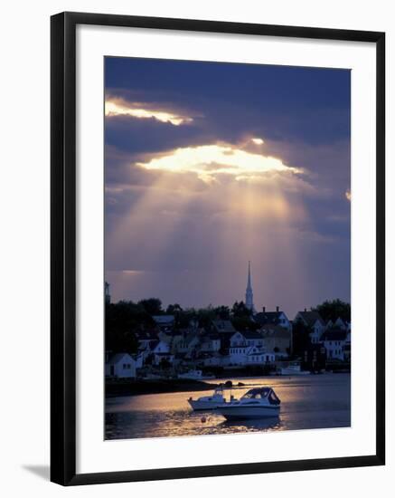 The North Church Rises Above Portsmouth, Piscataqua River, New Hampshire, USA-Jerry & Marcy Monkman-Framed Photographic Print