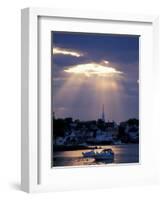 The North Church Rises Above Portsmouth, Piscataqua River, New Hampshire, USA-Jerry & Marcy Monkman-Framed Photographic Print