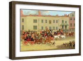 The North Country Mails at the Peacock, Islington, 1821-James Pollard-Framed Giclee Print